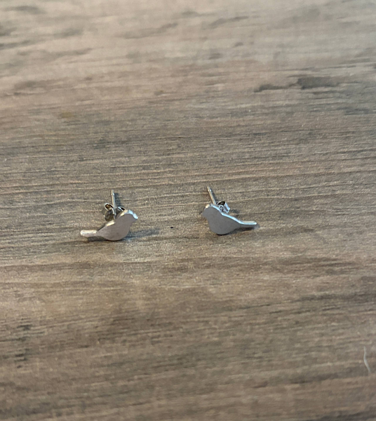 Bird Silhouette Stud Earrings sterling silver