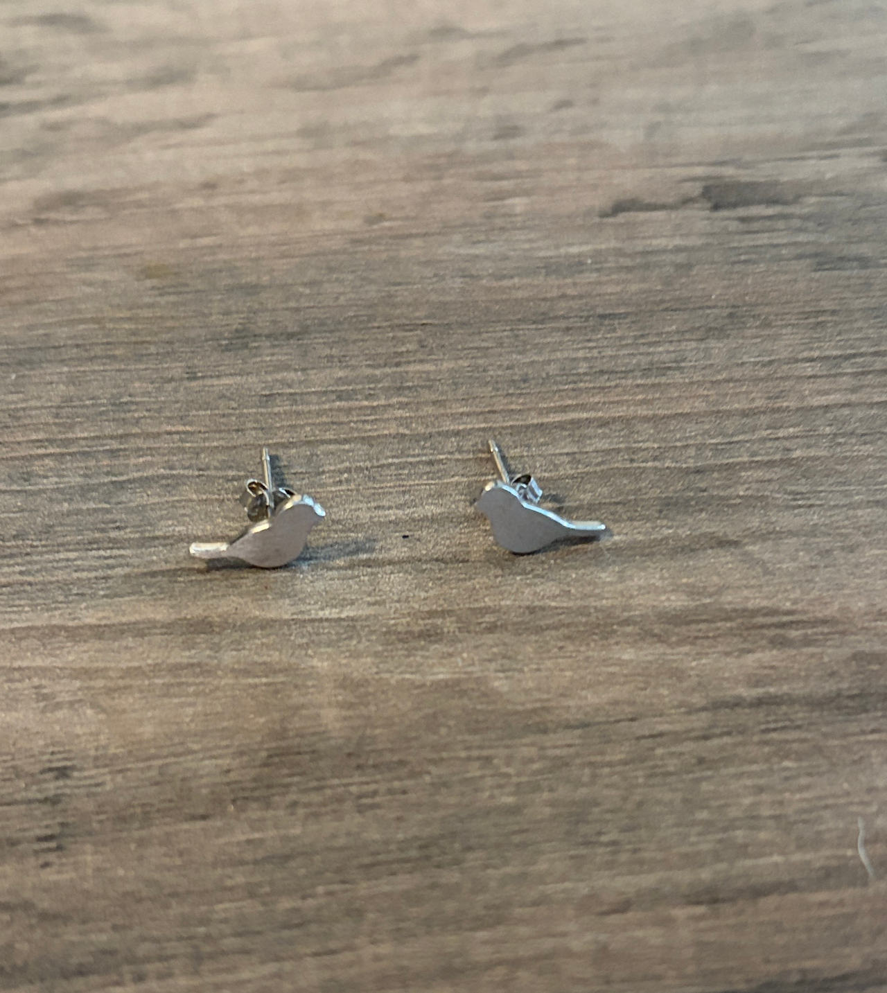 Bird Silhouette Stud Earrings sterling silver