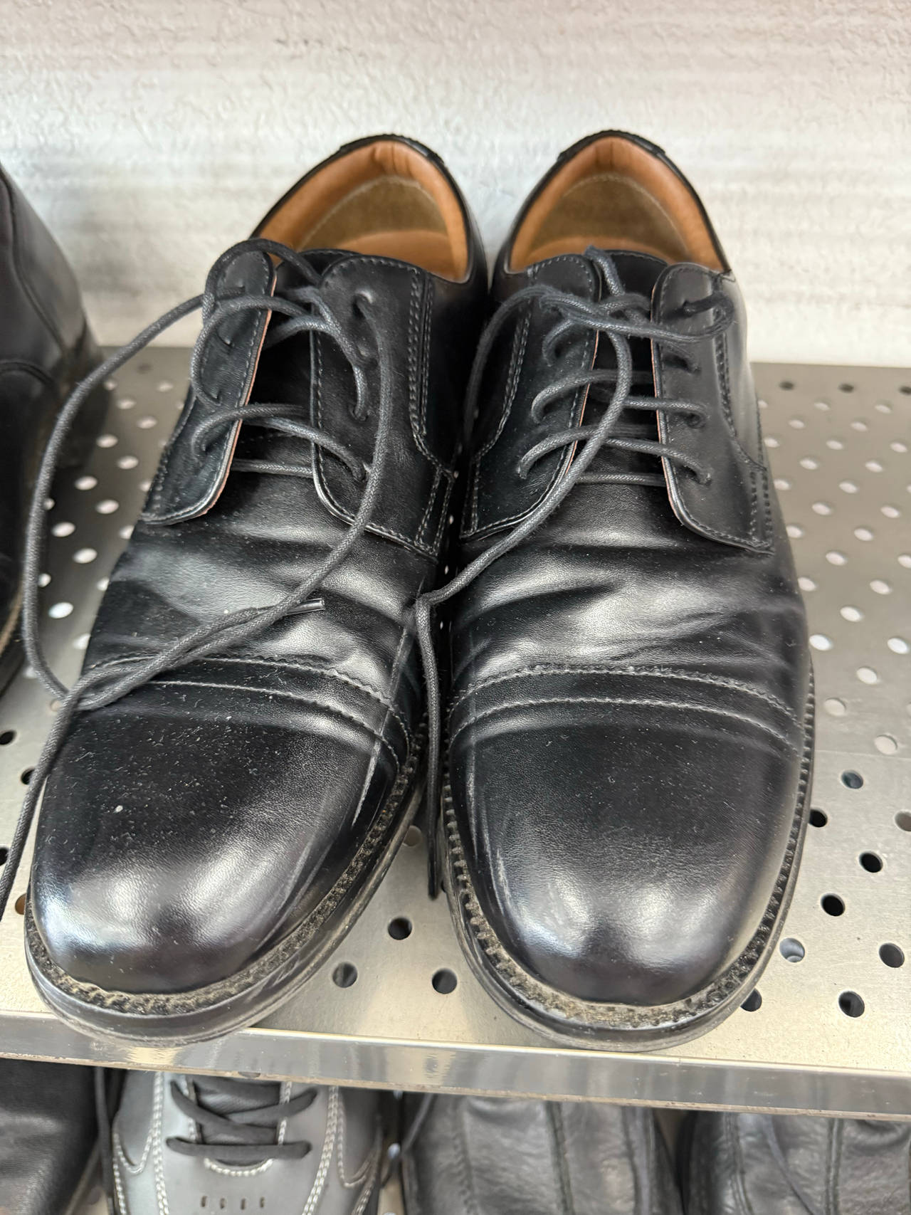 Men's Black Leather Oxford Dress Shoes