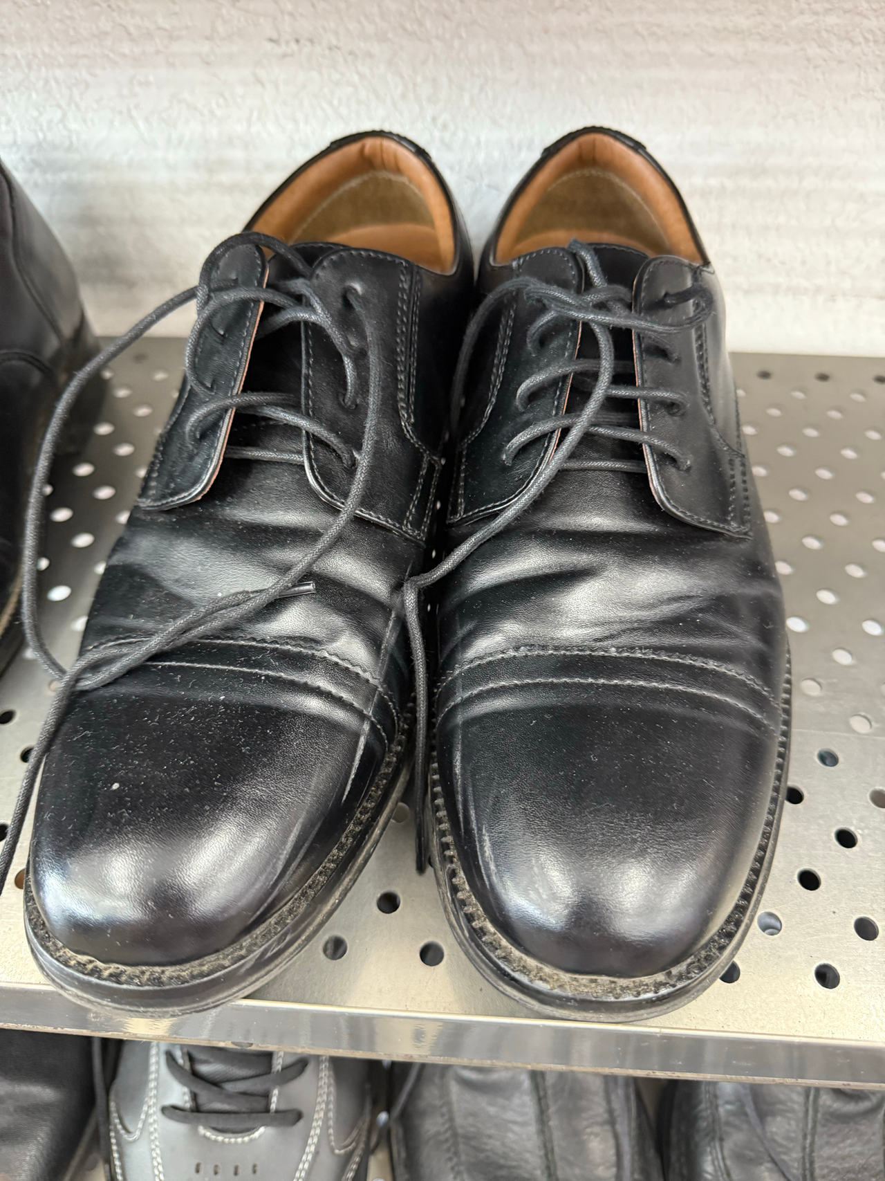 Men's Black Leather Oxford Dress Shoes