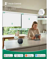 Allesin Motorized Roller Blinds with Remote Control for Windows, 100% Blackout - Image 7