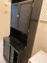 Black Wooden Hutch Cabinet - Image 1