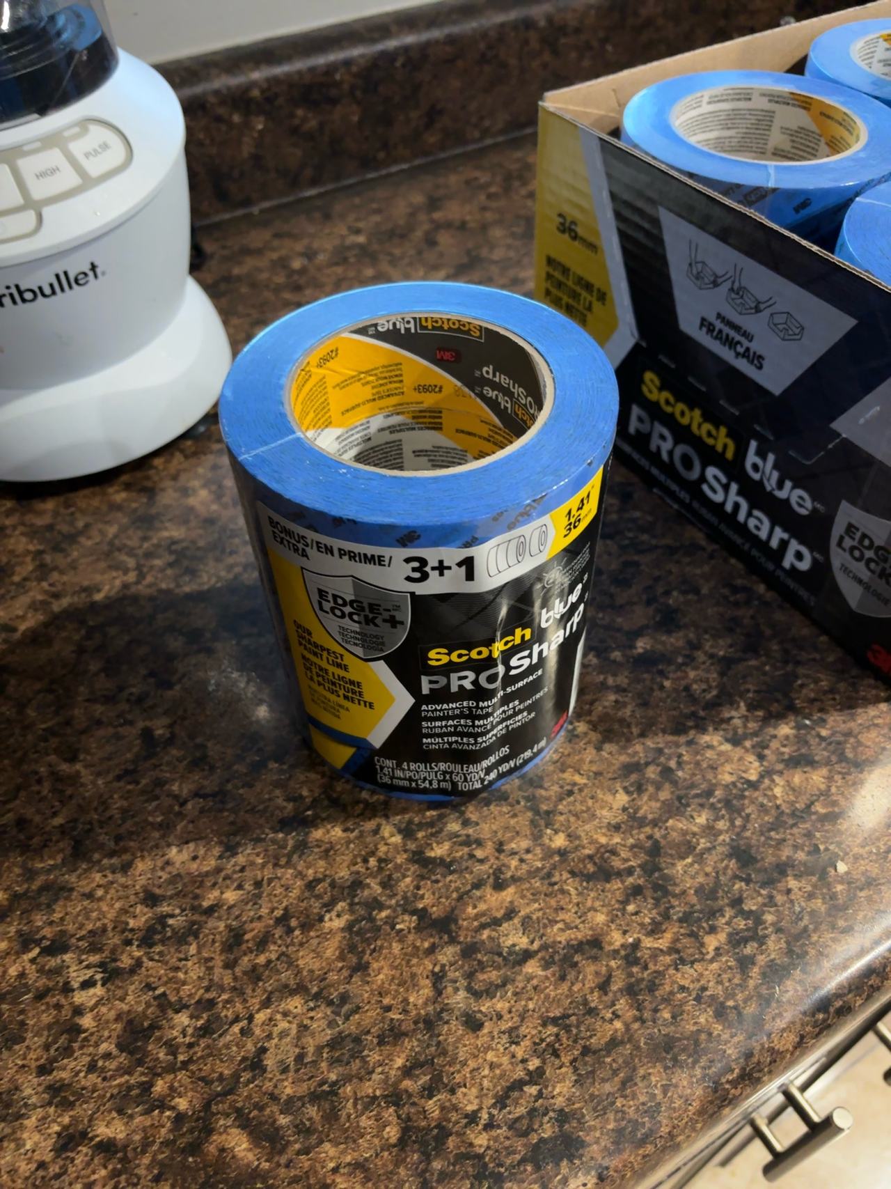 3M ScotchBlue PROSharp Painter's Tape 1.41" x 60 yd (4 rolls)