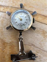 Croton Vintage Ship's Wheel Lapel Watch - Image 1