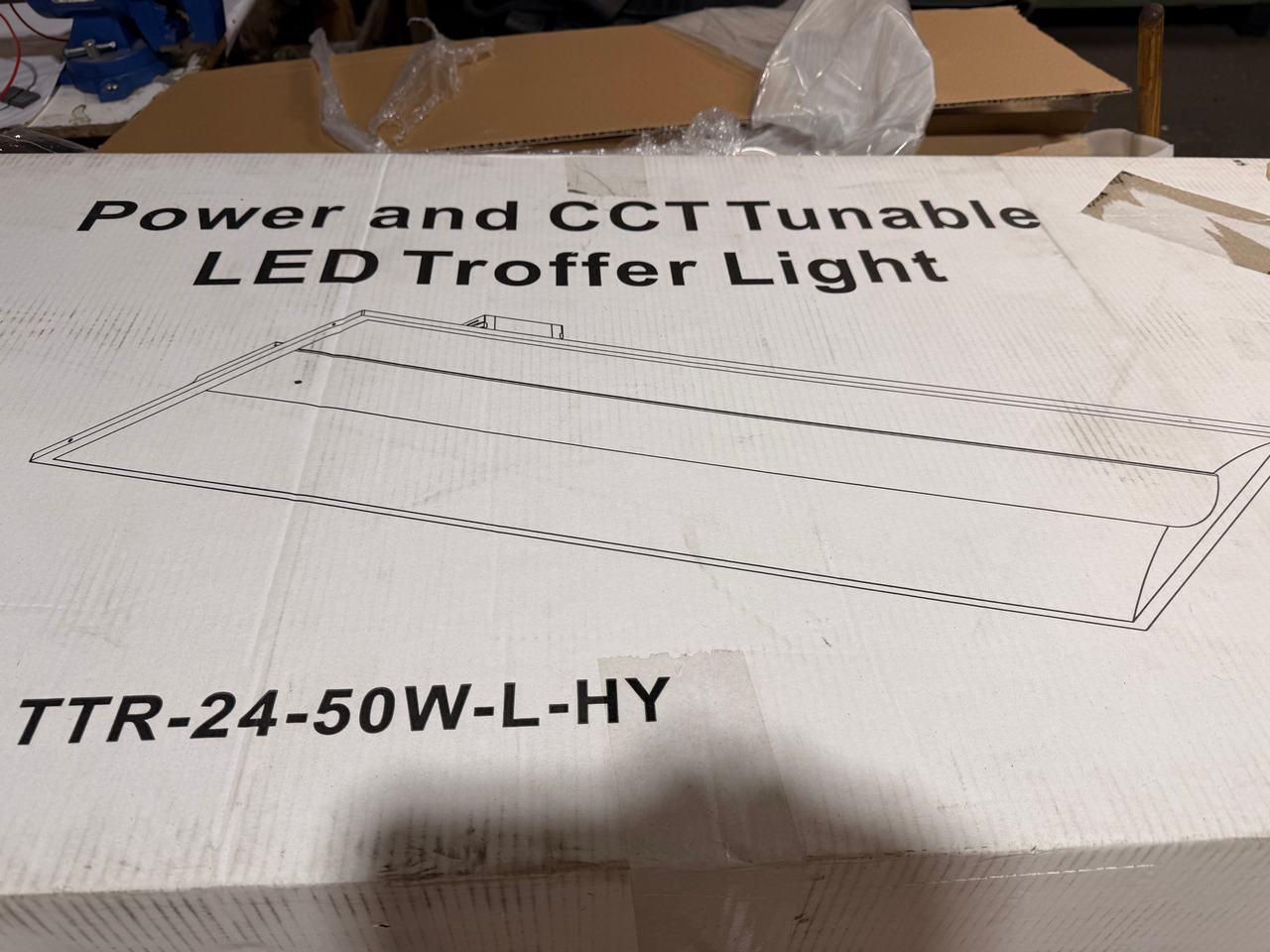 Power and CCT Tunable LED Troffer Light 2x4