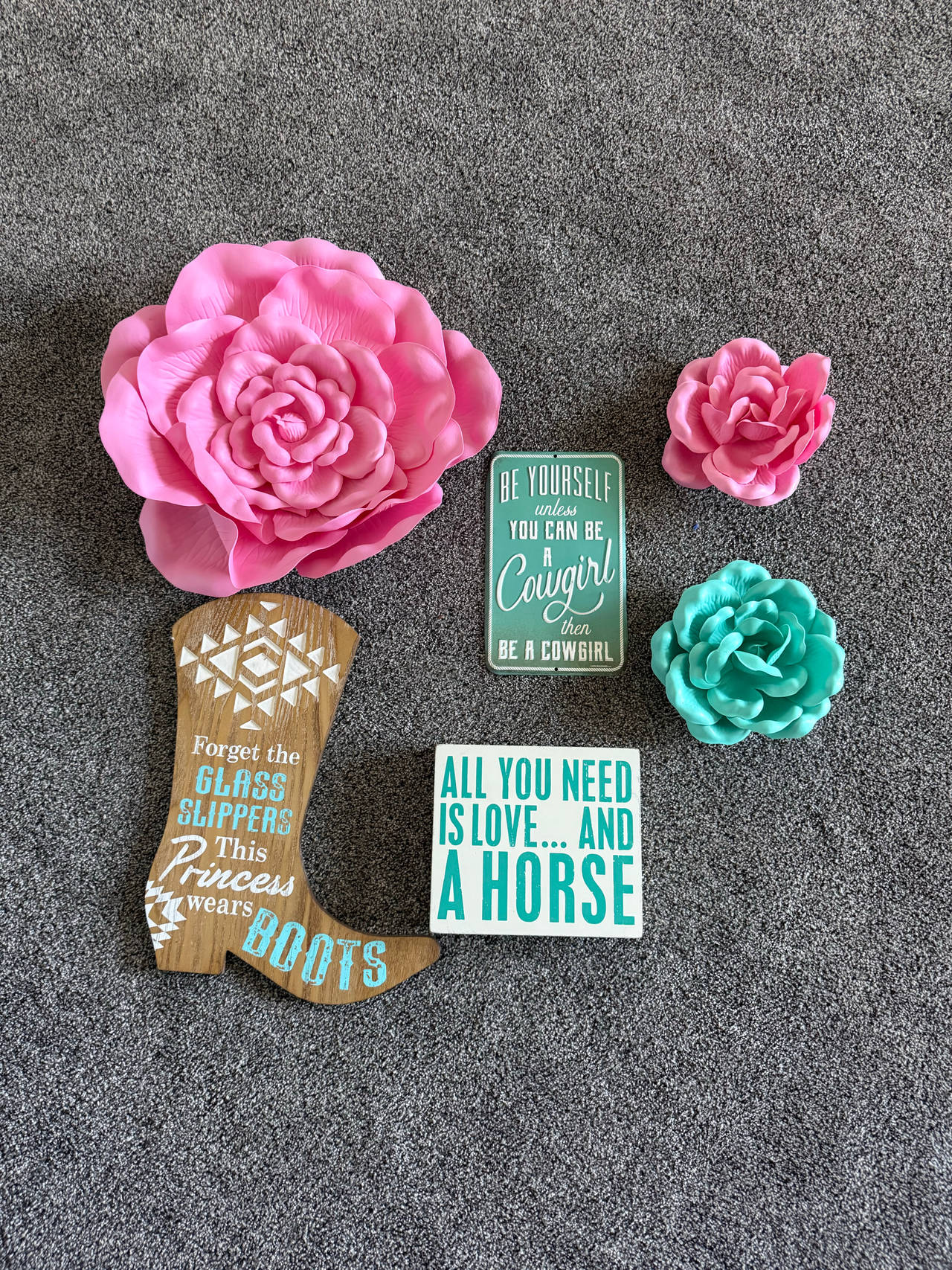 Western Cowgirl Wall Decor Bundle
