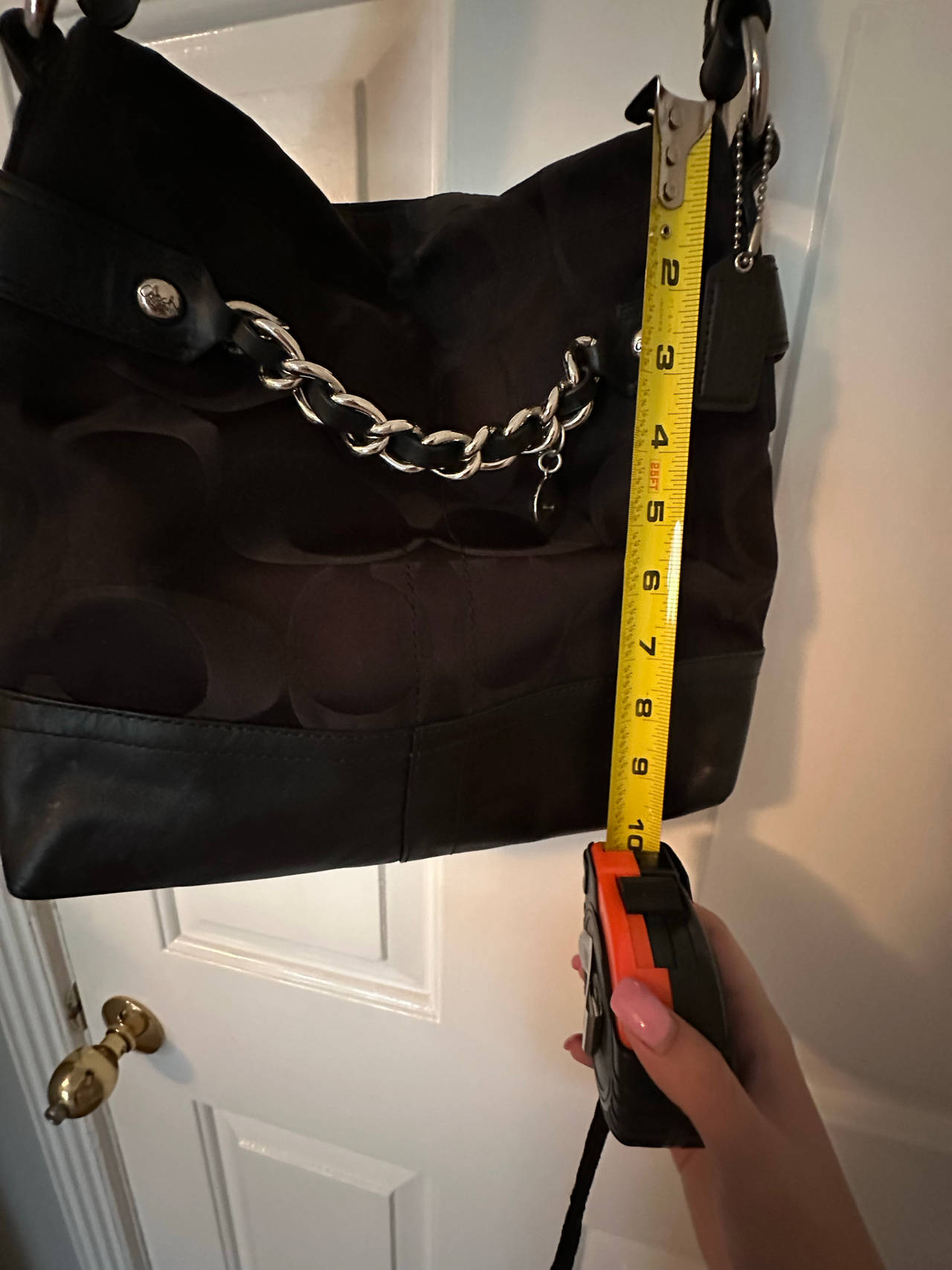 Coach Signature Chain Hobo Bag