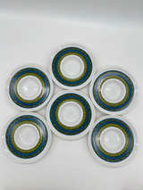 Set of 6 Vintage Sango Aquarius 204 Japan Sauce Dishes Dessert Bowls - Image 2