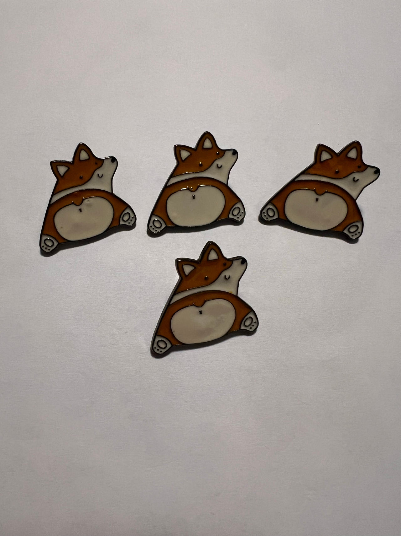 Corgi Butt Enamel Pins (4 pack)
