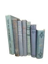 Vintage Blue Book Stack Decorative Set - Image 5