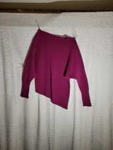 Asymmetrical Ribbed Dolman Sleeve Sweater sz L - Image 2