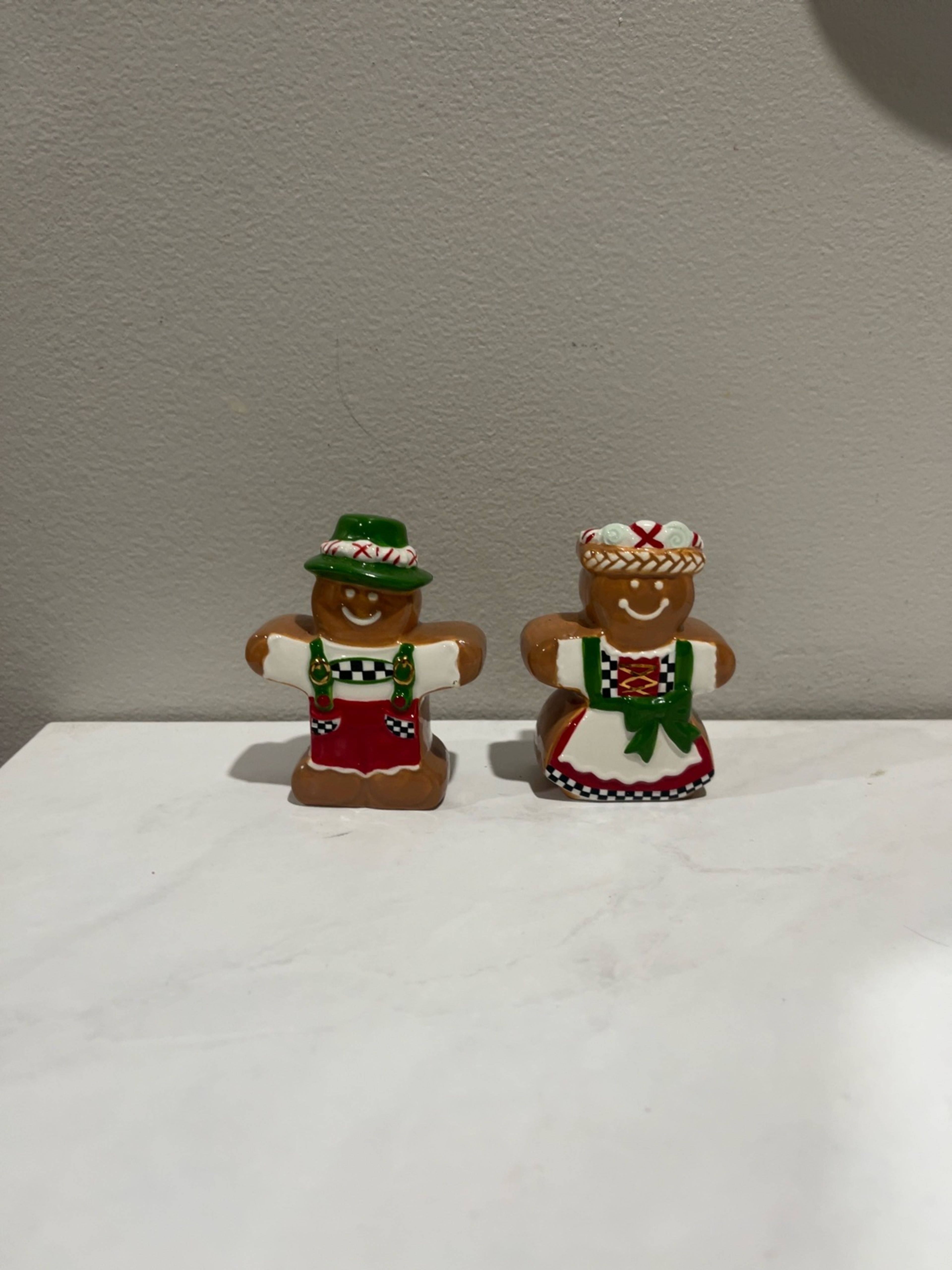 Mackenzie-Childs Candy Cottage Gingerbread Salt and Pepper Set