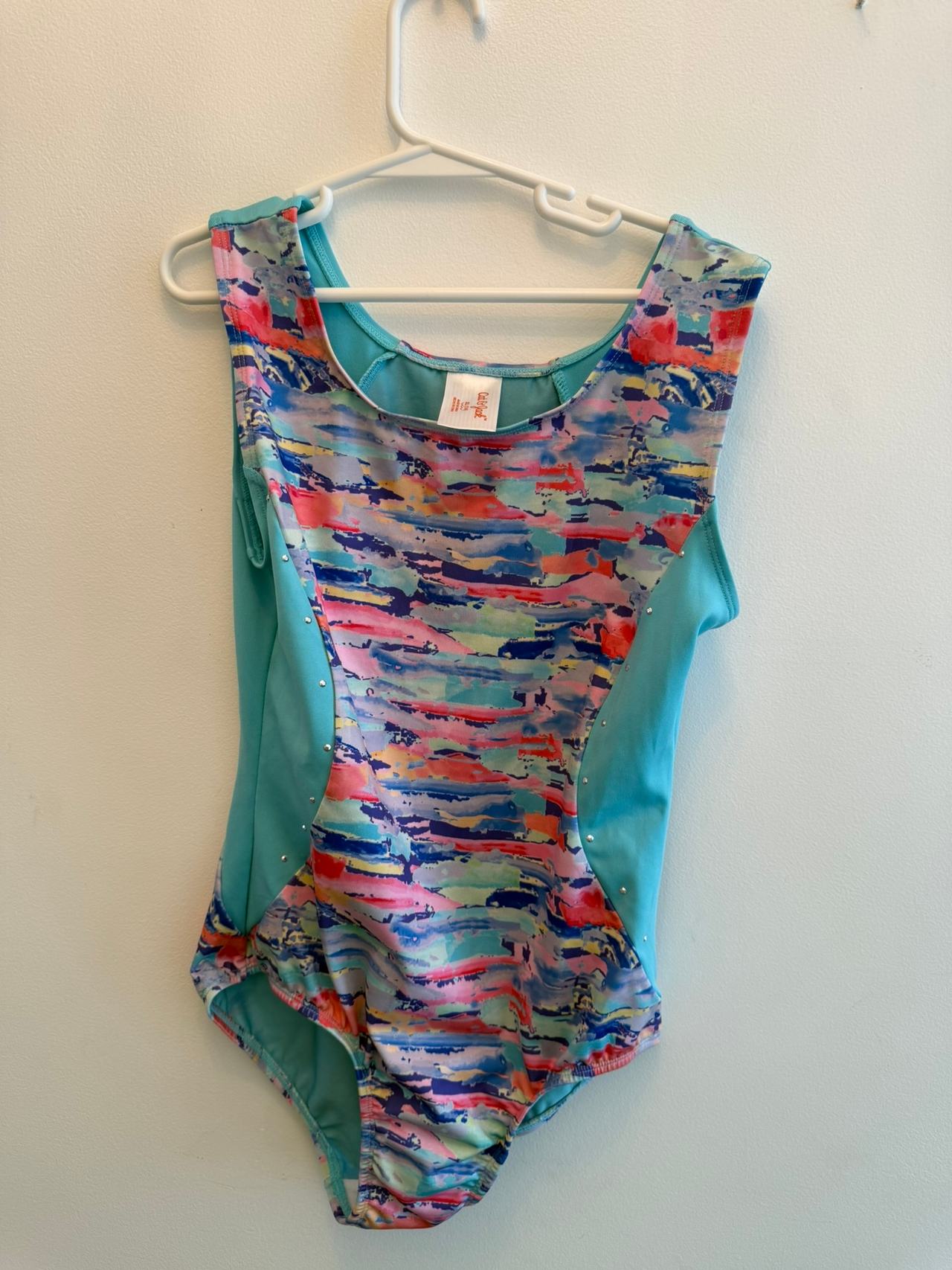 Cat & Jack Girls' Abstract Print Gymnastics Leotard Size XL (14)