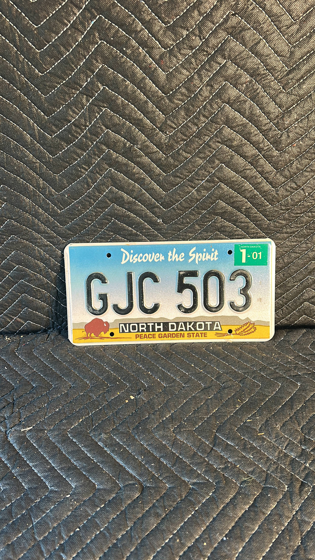 North Dakota License Plate GJC 503