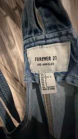 Vintage Forever 21 Button Front Denim Overall Dress size Large - Image 2