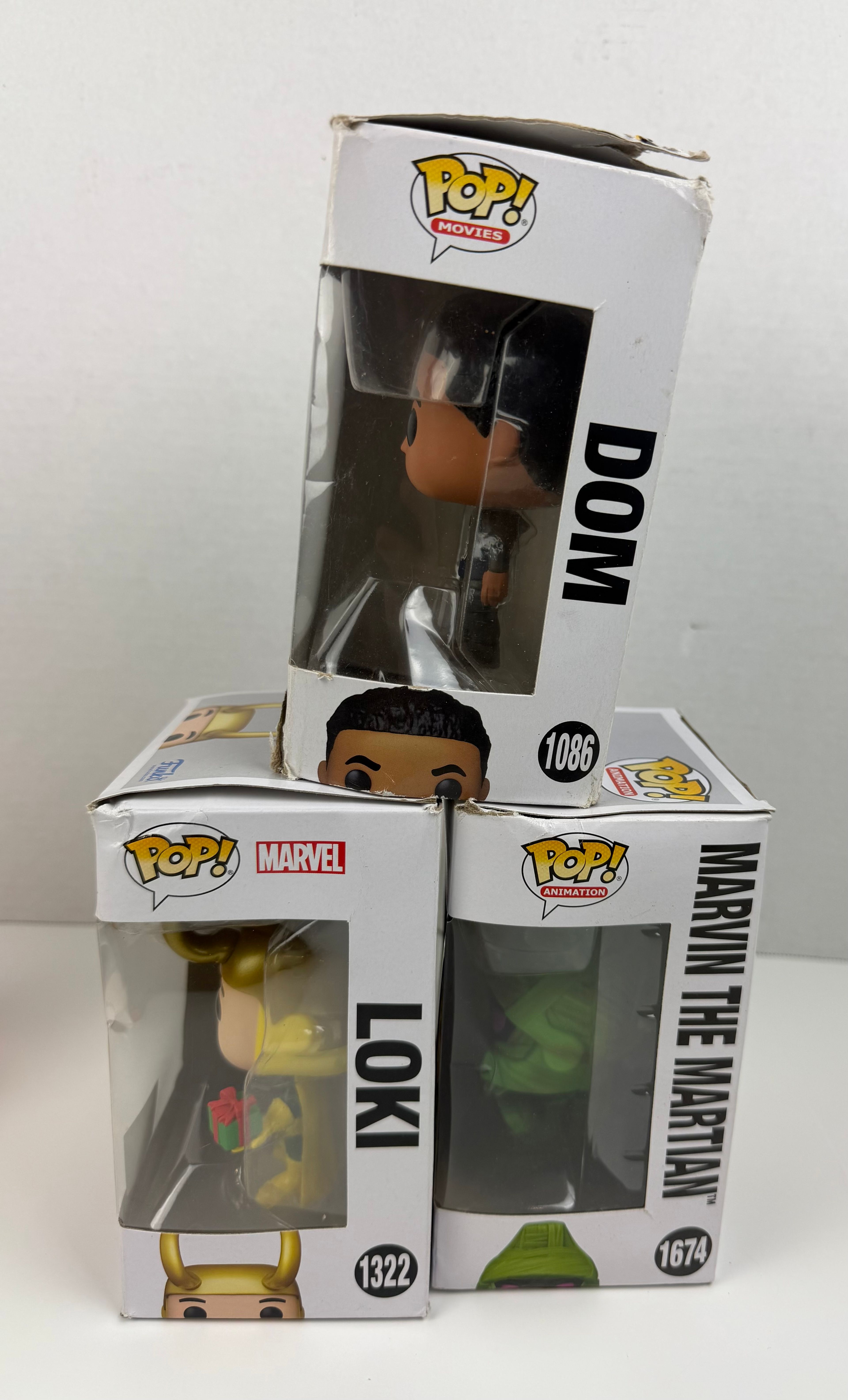 Funko Pop Dom Loki Marvin The Martian Rocket & Groot - Image 9