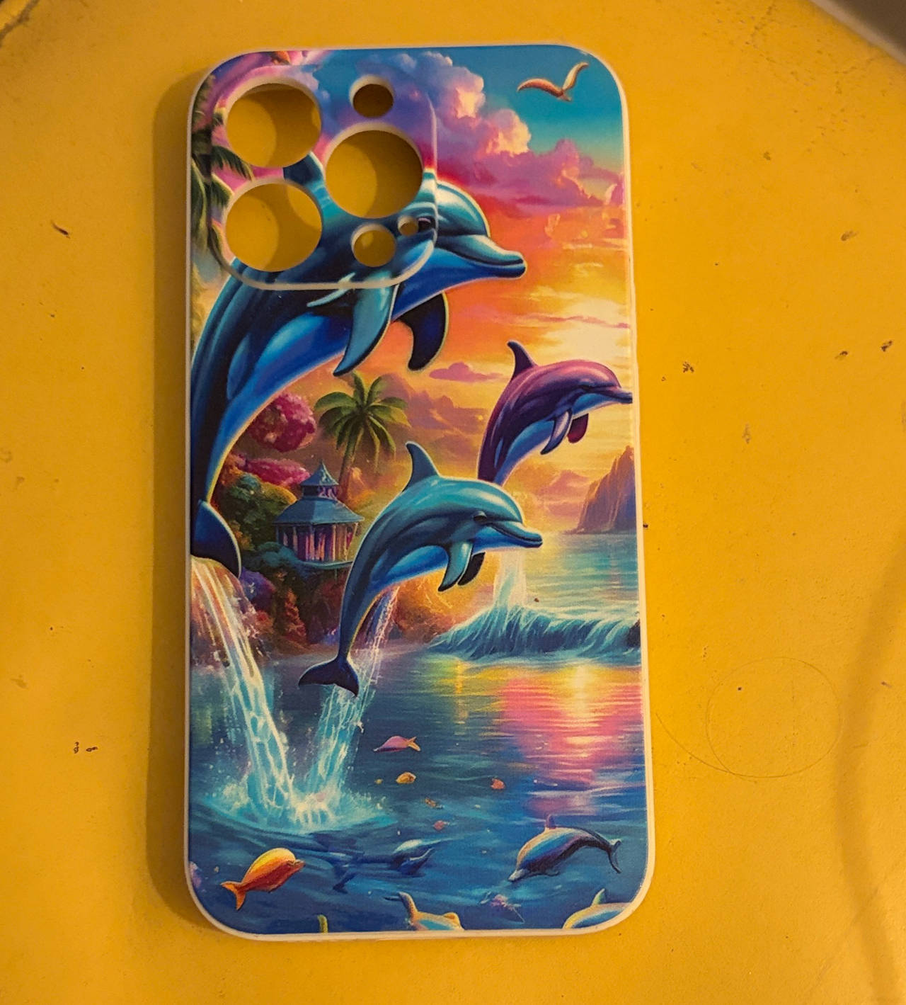 Dolphin Sunset iPhone 13 Pro Case