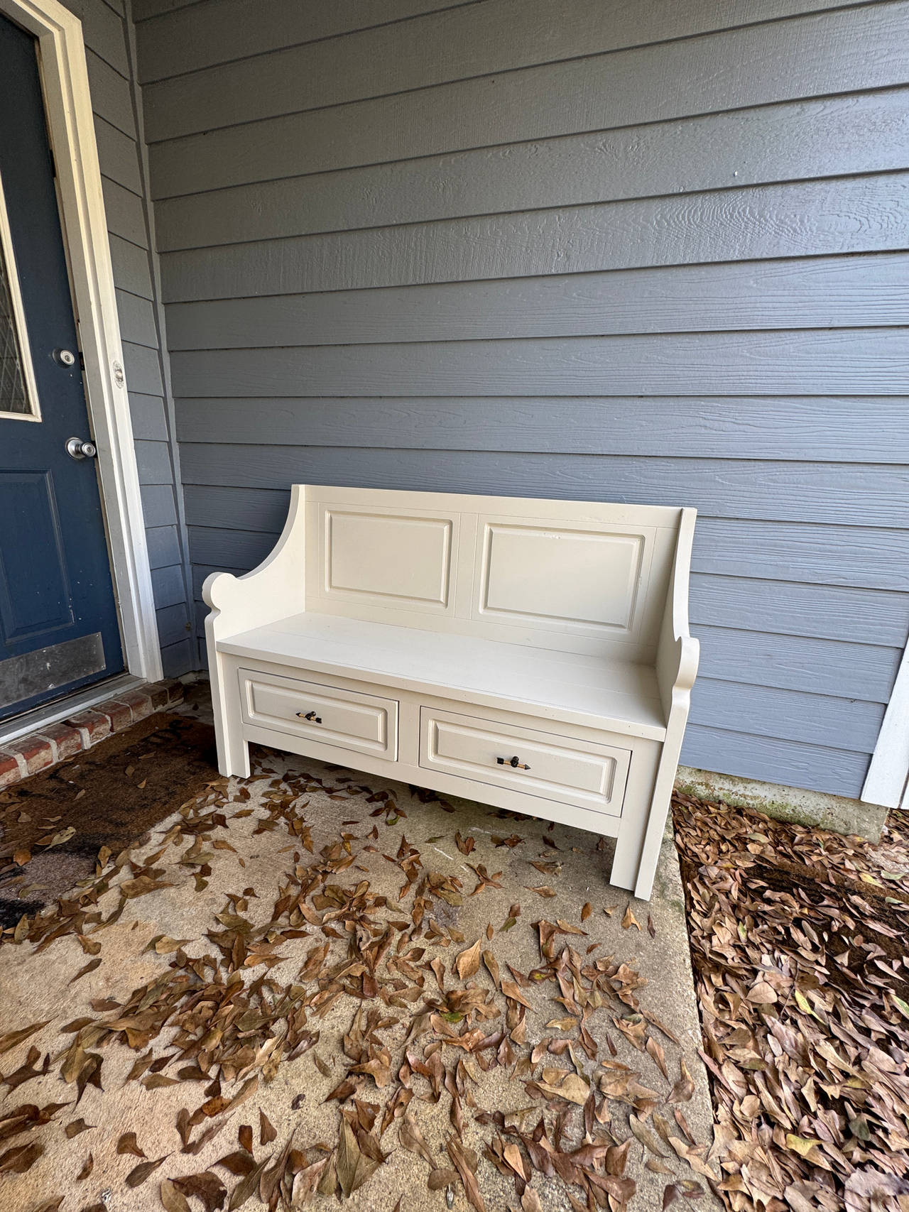 Wooden Entryway Storage Bench with Drawers