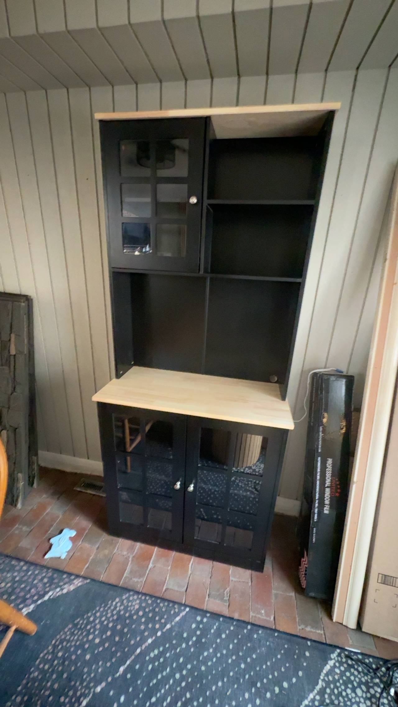 HOMCOM 67" Freestanding Pantry Cabinet with Hutch