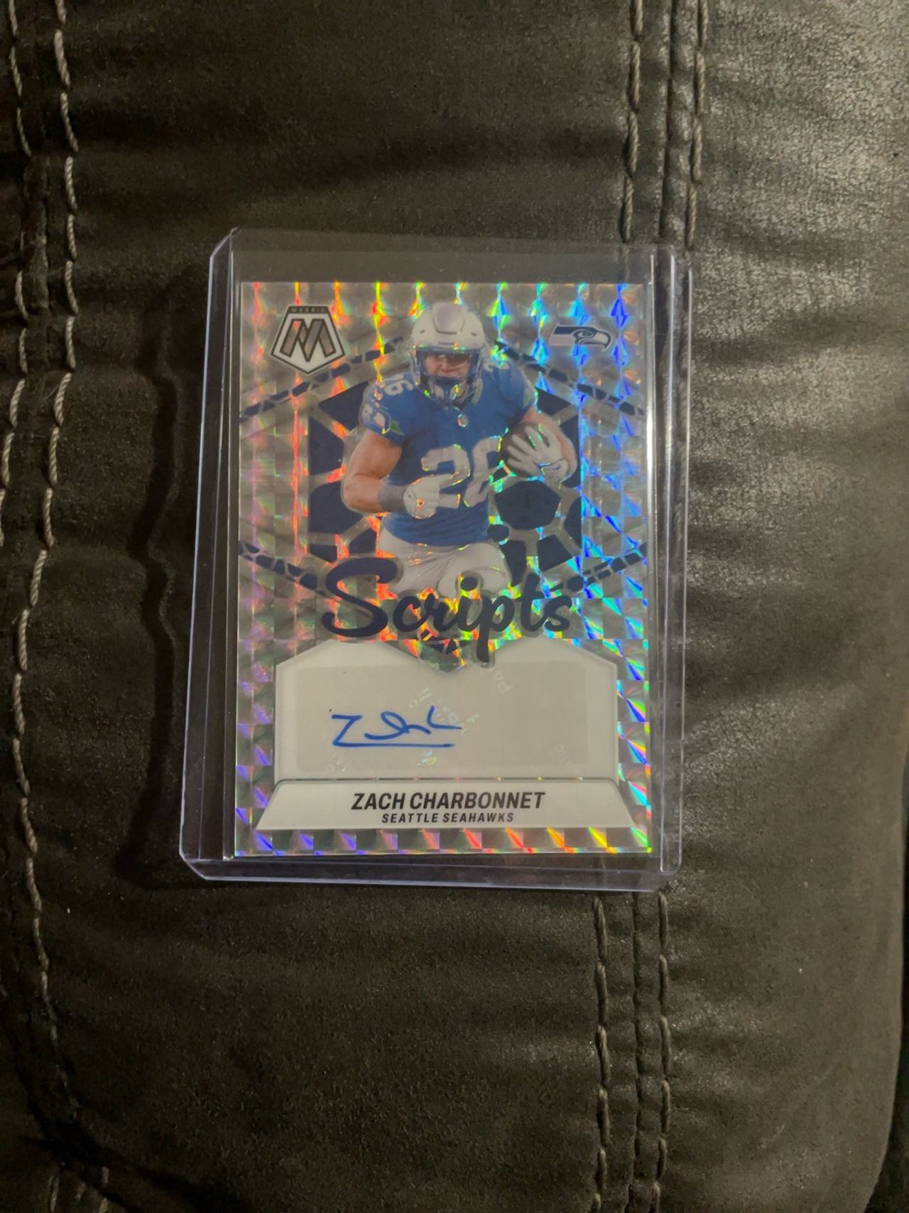 Panini Mosaic Scripts Auto Silver Zach Charbonnet 2024