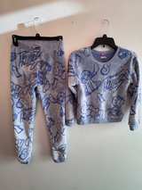 Disney Stitch Plush Fuzzy Fleece Pullover Sweatshirt and Pants Set (10/12) - Image 1