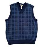 Dockers Sweater Vest Men's Size L Navy Blue V-Neck Large  - Image 1