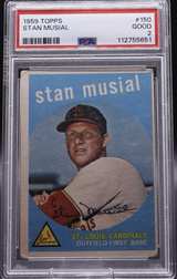 1959 Topps Stan Musial #150 PSA 2 - Image 1