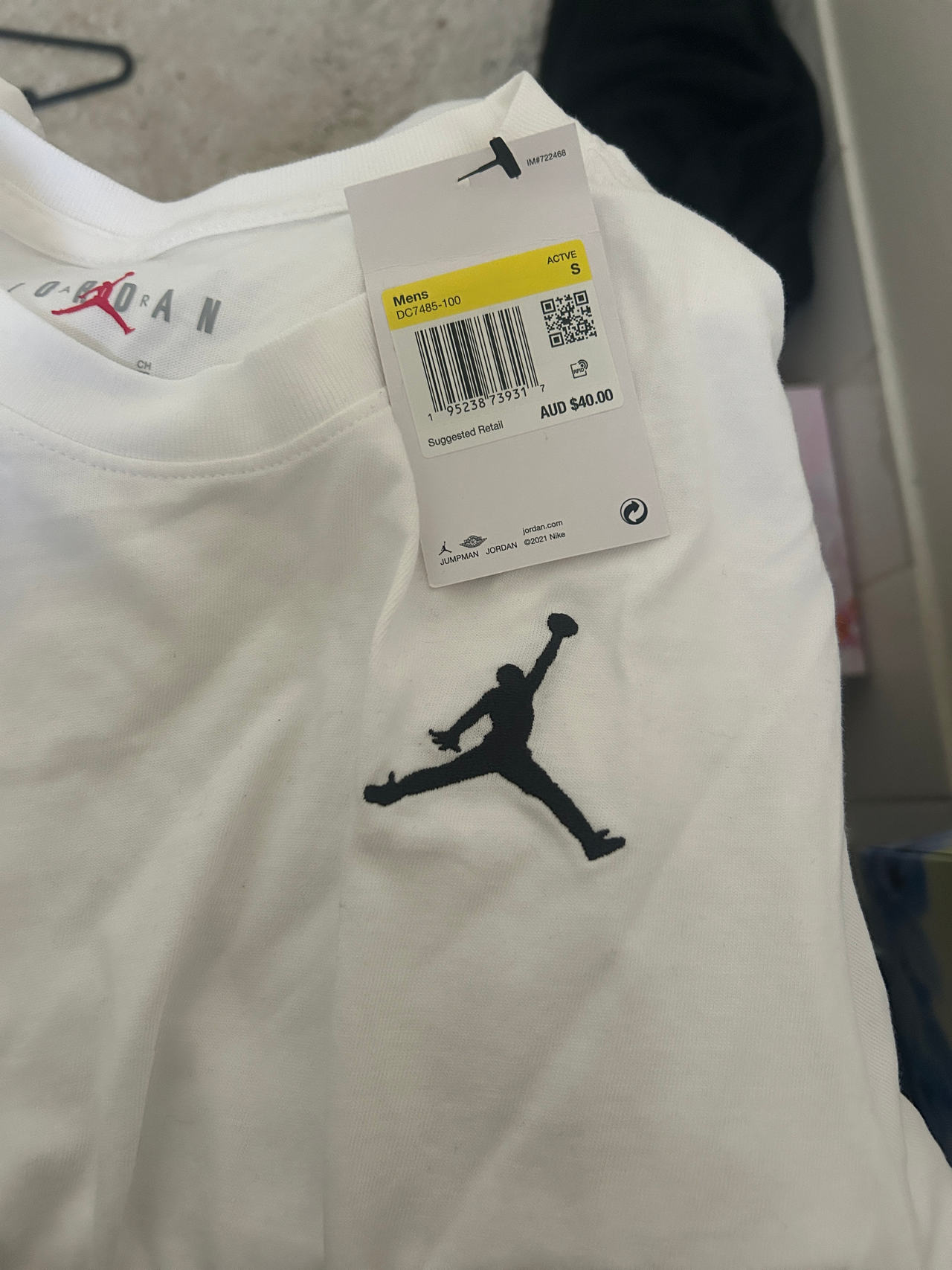 Jordan Jumpman Embroidered T-Shirt White/Black