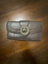 Brighton Brown Pebbled Leather Tri-Fold Wallet - Image 1