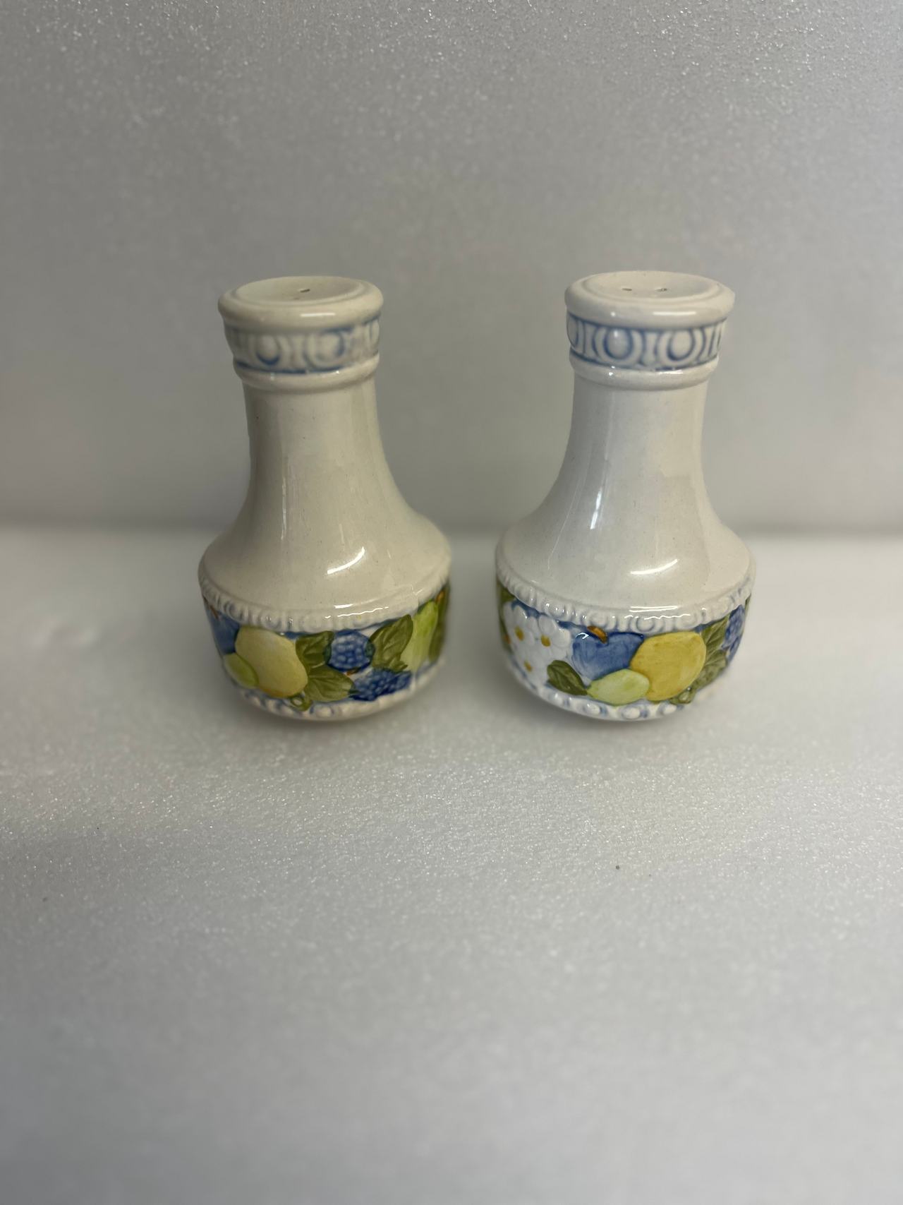 Pfaltzgraff Fruit Pattern Salt and Pepper Shakers