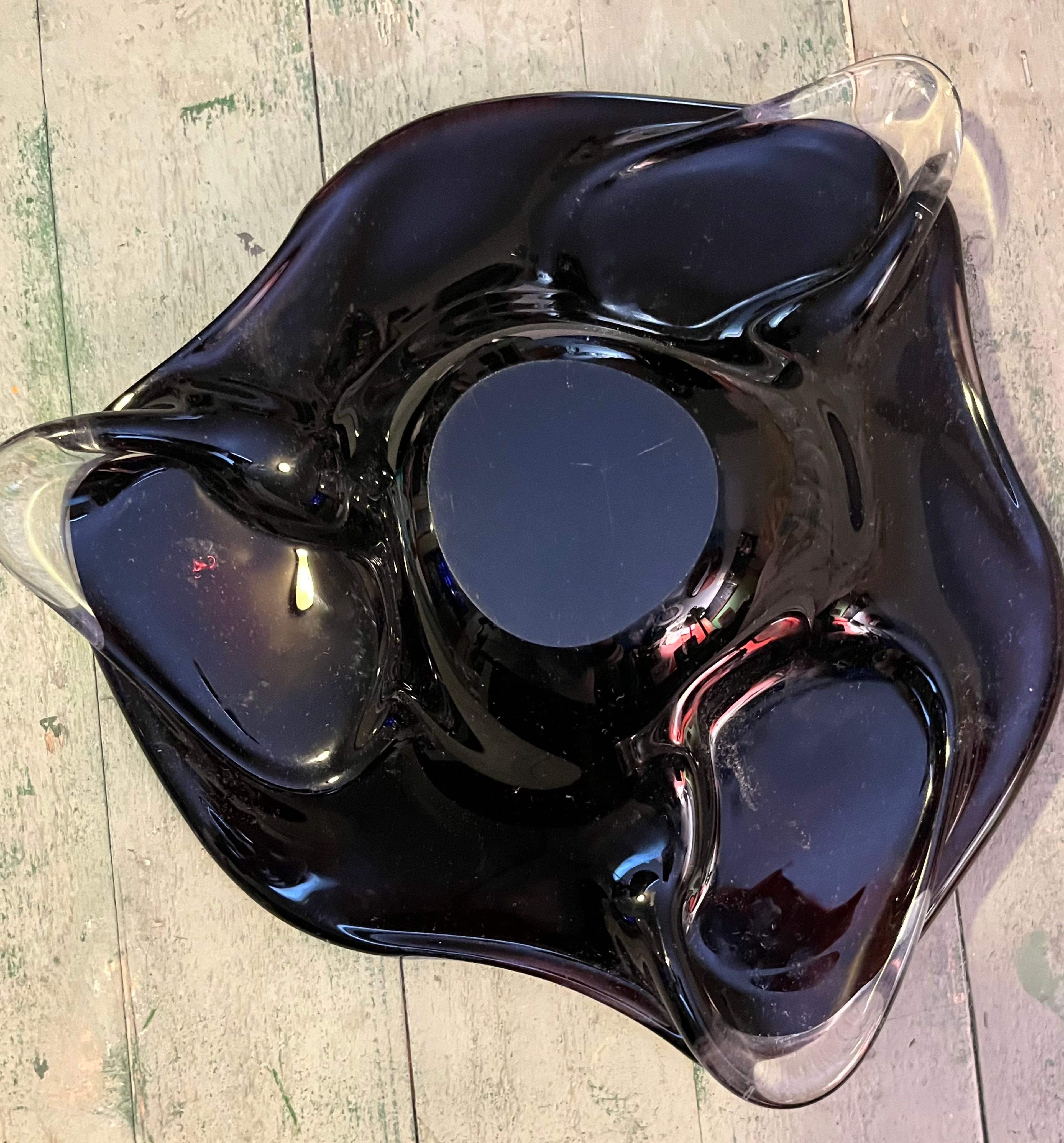 Murano Vintage Black Tutti Frutti Glass Bowl - Image 3