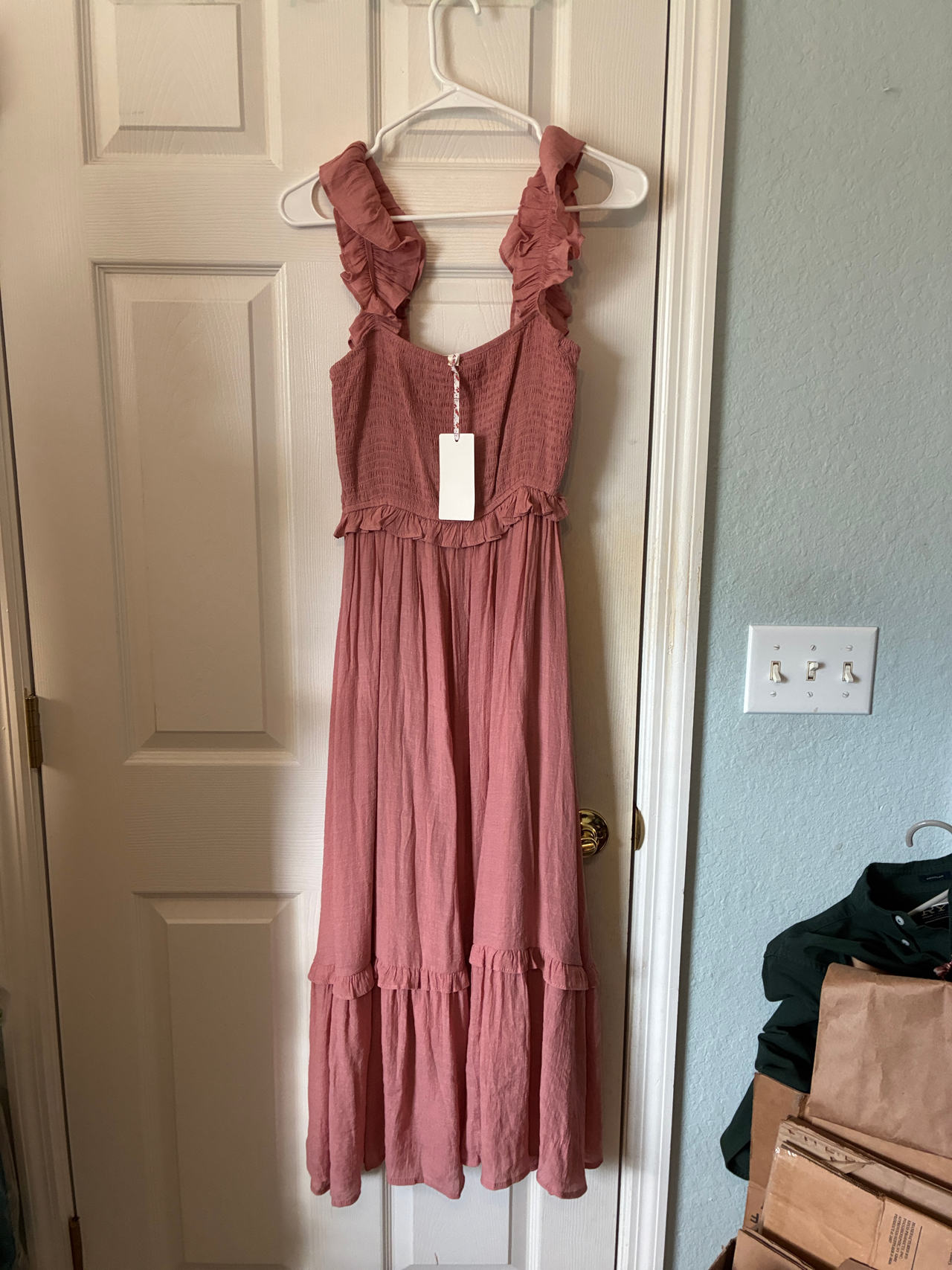 Ruffle Strap Maxi Dress