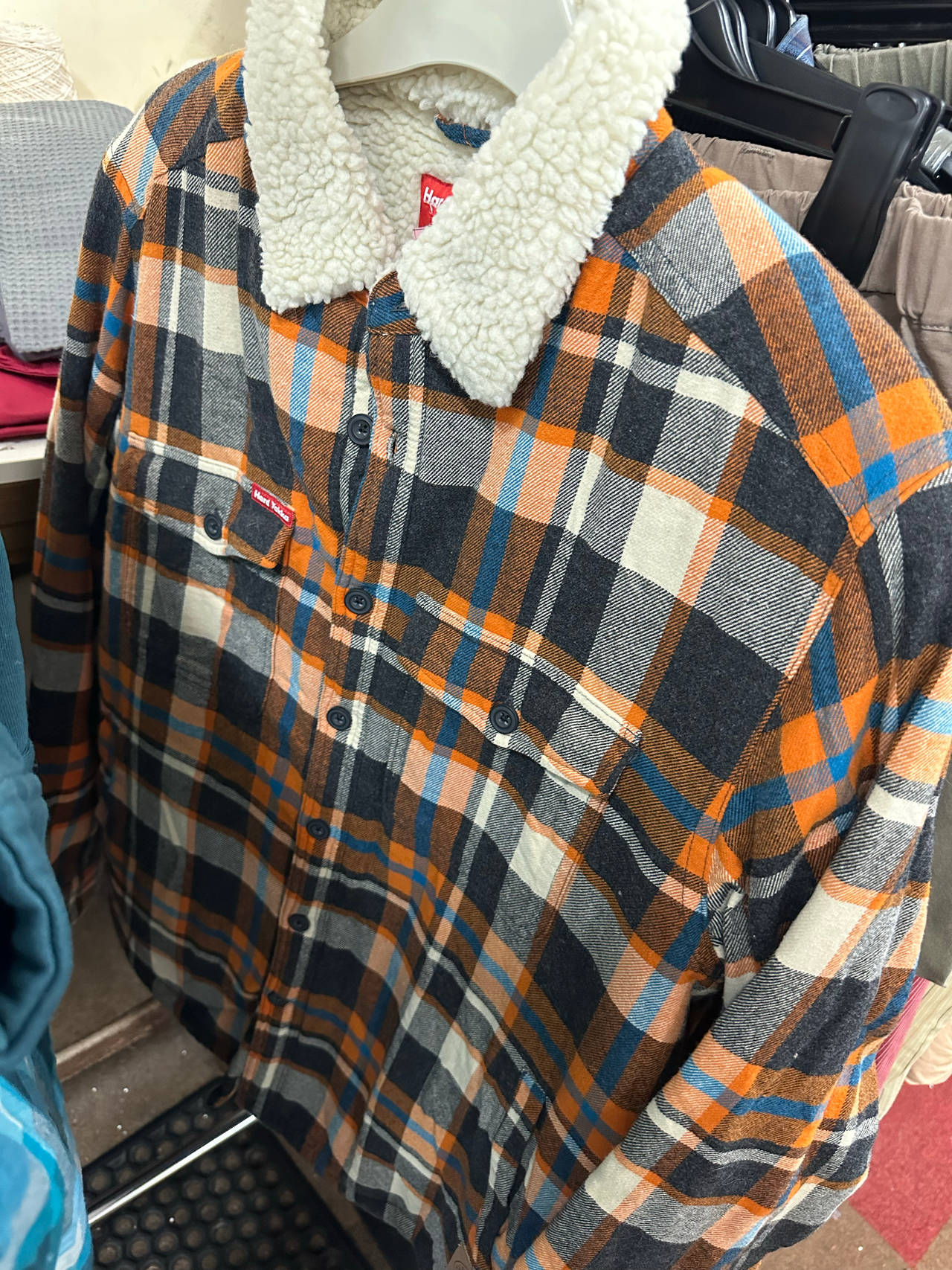 Hard Yakka Sherpa Lined Flannel Shirt Jacket