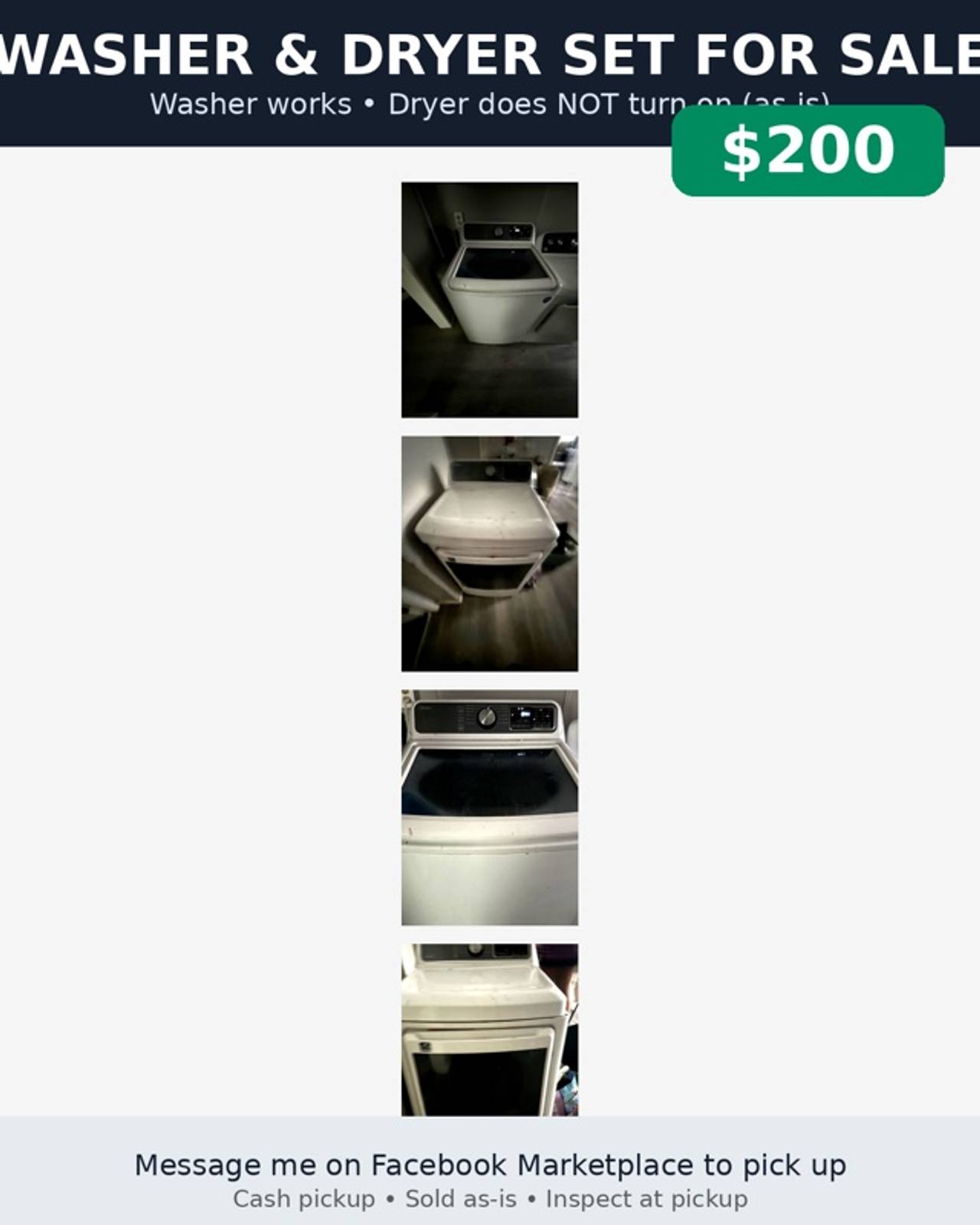 Midea washer and dryer set