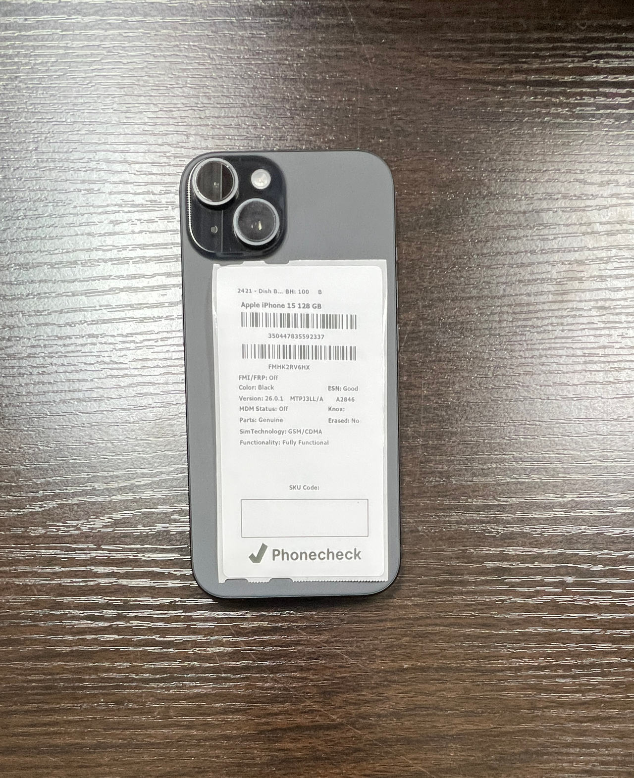 Apple iPhone 15 128GB Black-BOOST LOCKED