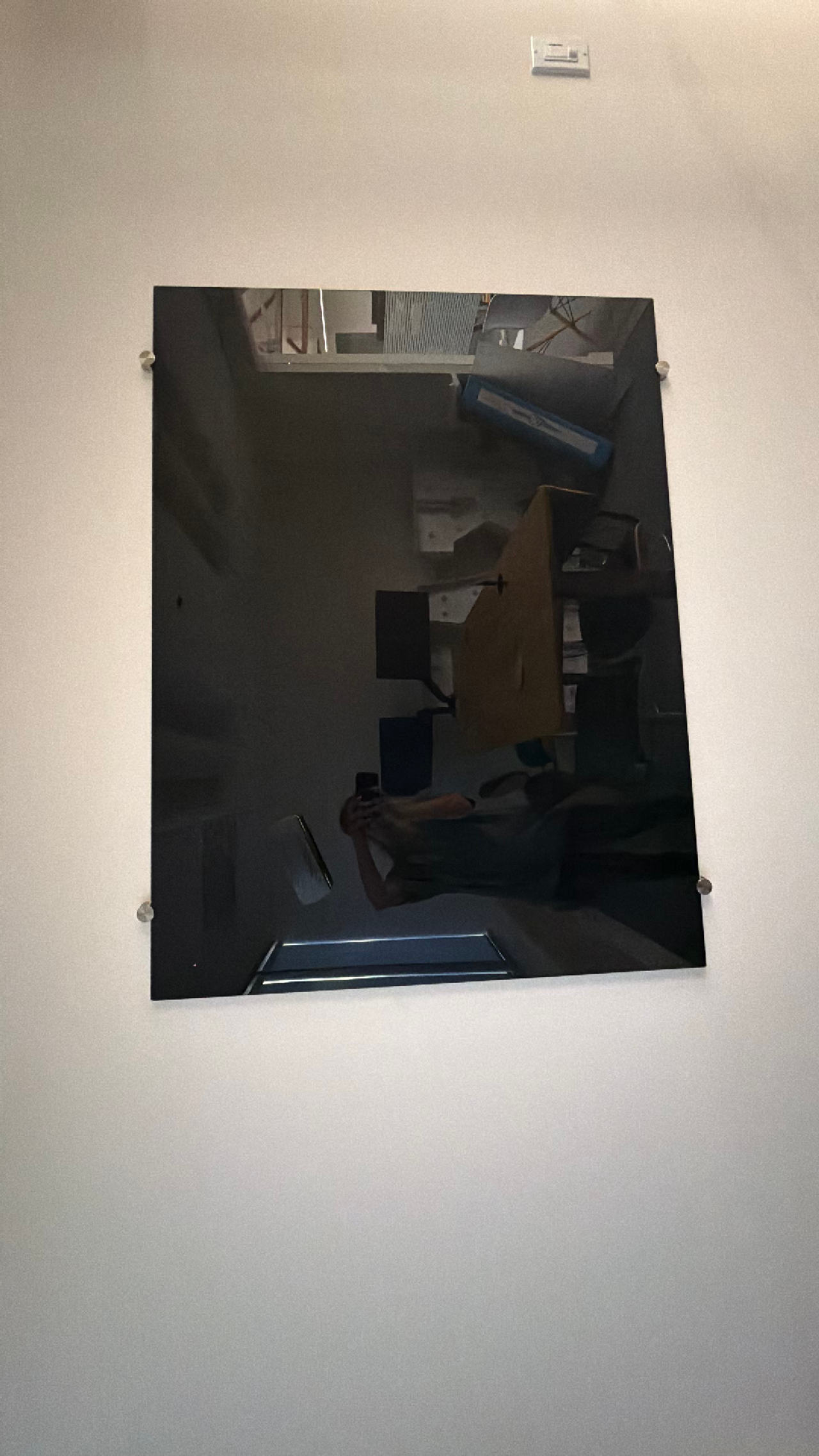 Uline 3' x 4' Magnetic Black Dry Erase Board