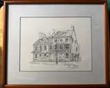 Bette L. Kunkel Signed Etching Indian King Tavern Haddonfield NJ 42/350 - Image 5