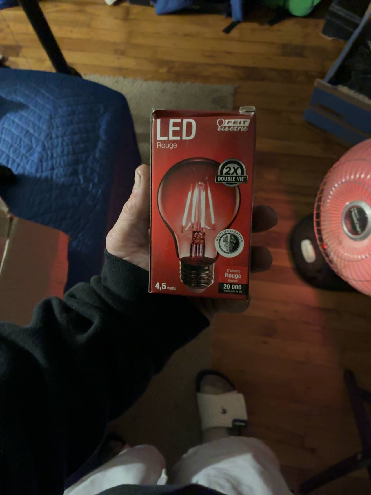 Feit Electric Red Filament A19 LED Bulb