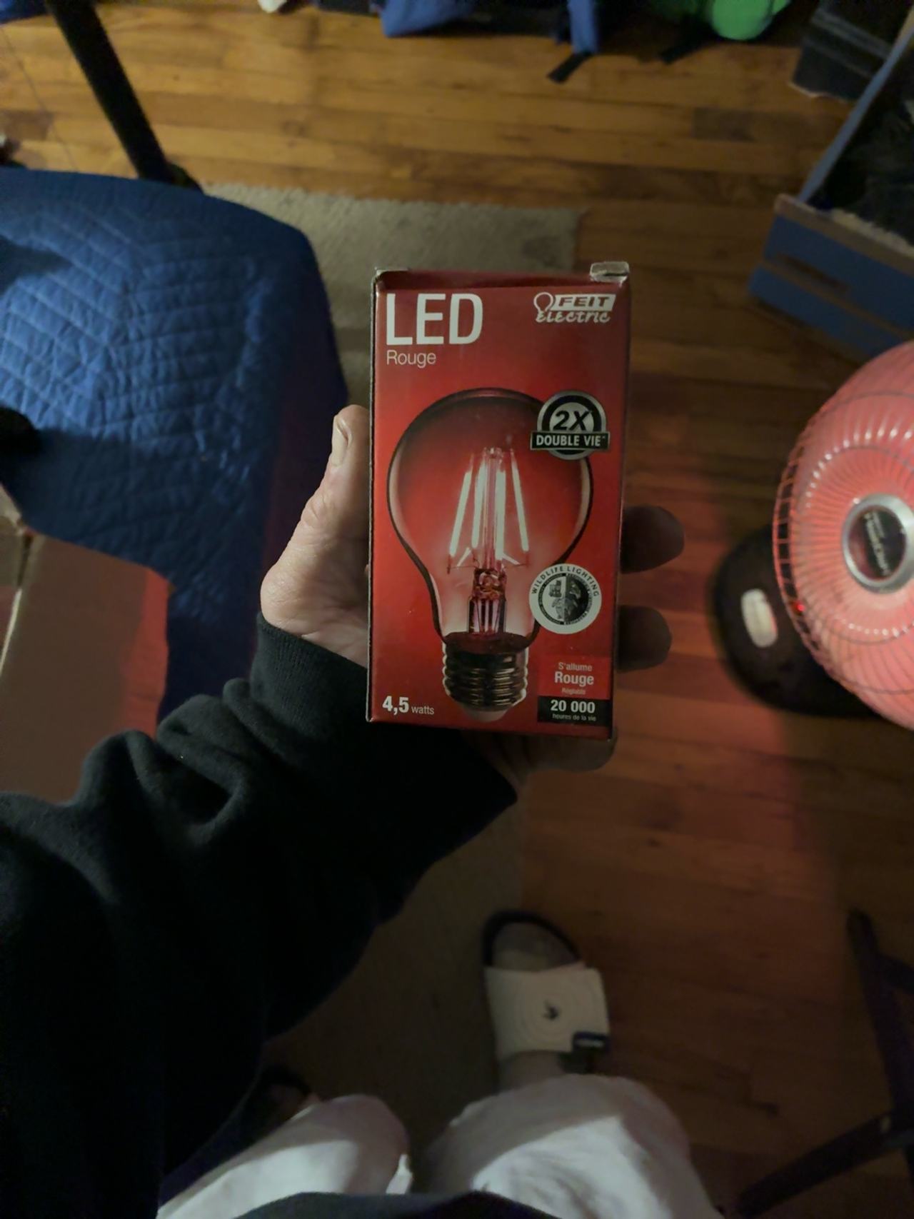 Feit Electric Red Filament A19 LED Bulb