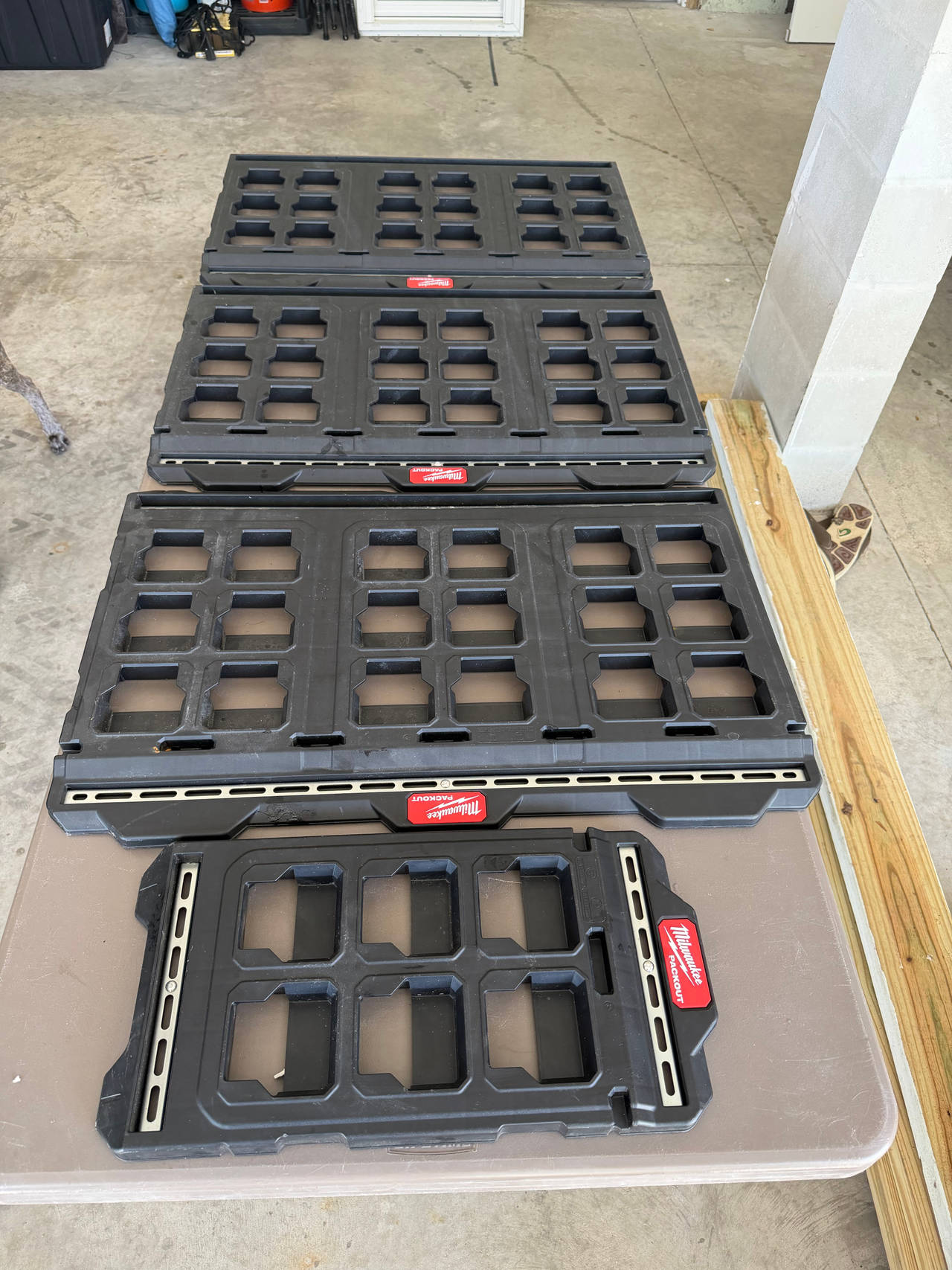 4 Ea Milwaukee PACKOUT Wall Mounting Plates