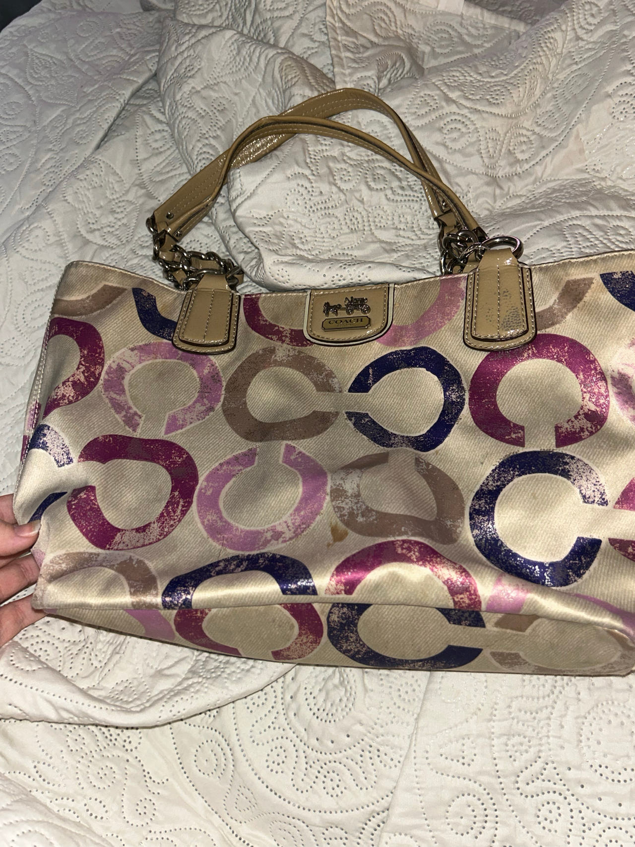 Coach Madison Metallic Op Art Tote bag