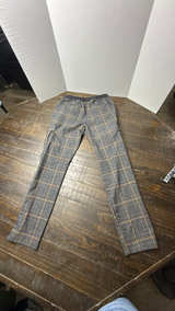 PacSun Plaid Slim Cargo Pants Gray Plaid Medium  - Image 3