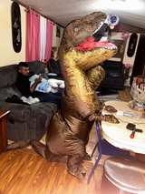 Rubies Jurassic World T-Rex Inflatable Costume Adult - Image 1