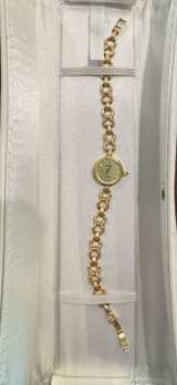 Geneva Women's 14 k gold Chain Bracelet Watch works perfectly,  - Image 6