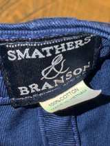 Smathers & Branson Yellow Labrador Embroidered Baseball Cap Navy - Image 2