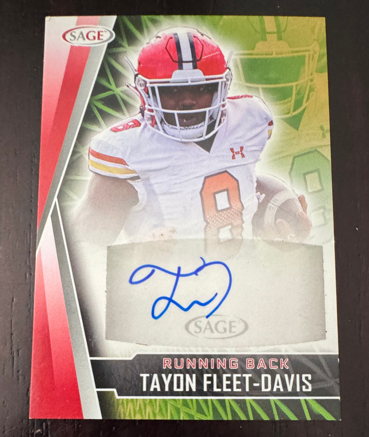 2022 SAGE Hit Tayon Fleet-Davis Autograph Card
