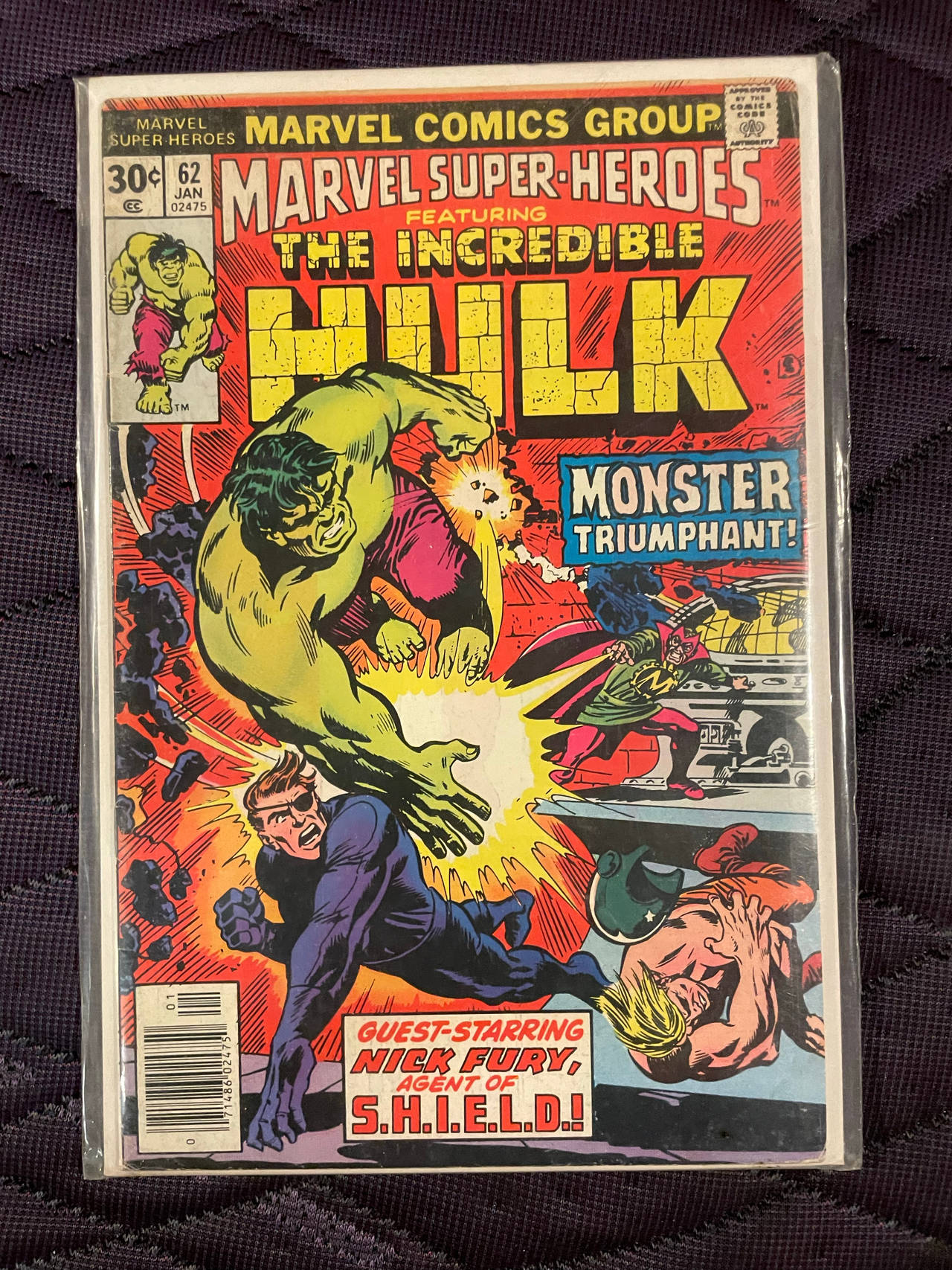 Marvel Super-Heroes #62 (January 1977) featuring The Incredible Hulk