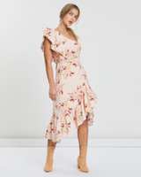 Floral One-Shoulder Ruffle Dress - Image 5