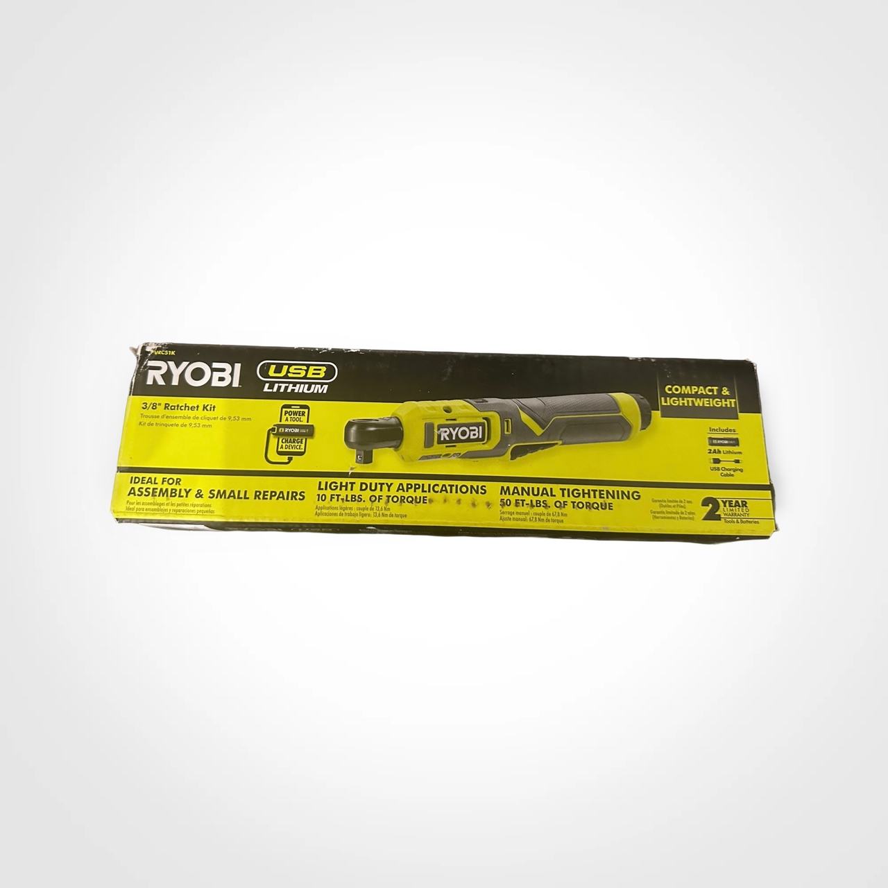 Ryobi USB Lithium 3/8" Ratchet Kit