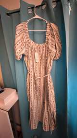 Time and Tru Women's Puff Sleeve Square Neck Dress - Image 2